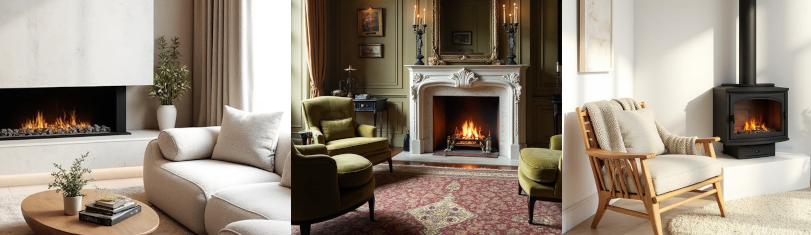 O que combina com lareira?